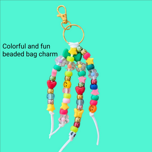 Colorful Beaded Bag Charm